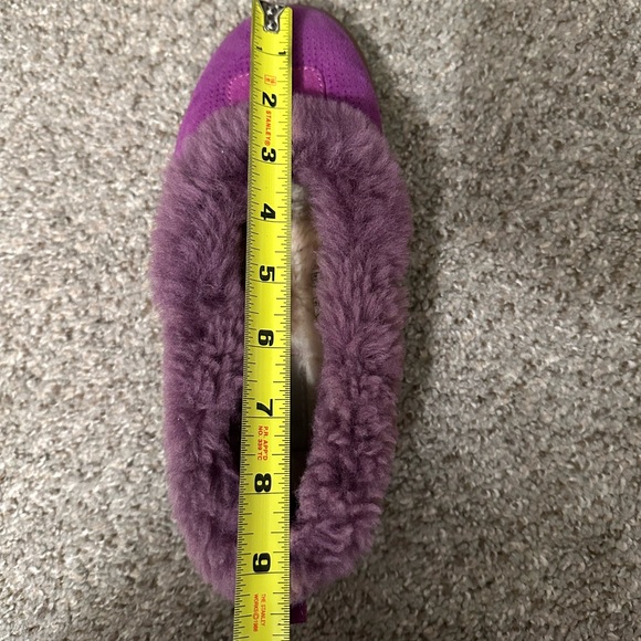UGG Purple and Cream Fuzzy Slippers - Picture 5 of 7